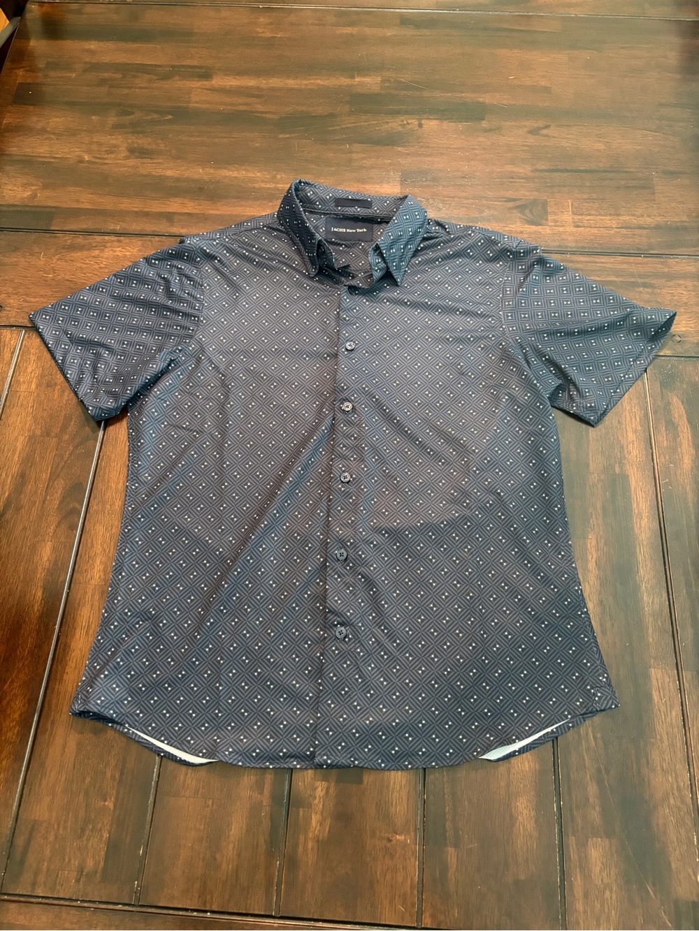 Jachs New York black & white button-up shirt, size S